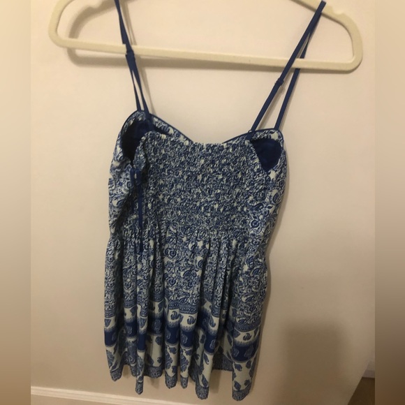 Patterned Blue Summer Dress - Picture 3 of 3
